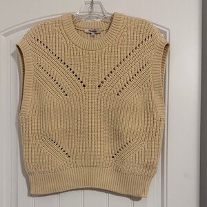 Madewell Women's Cream Knit Sweater Vest